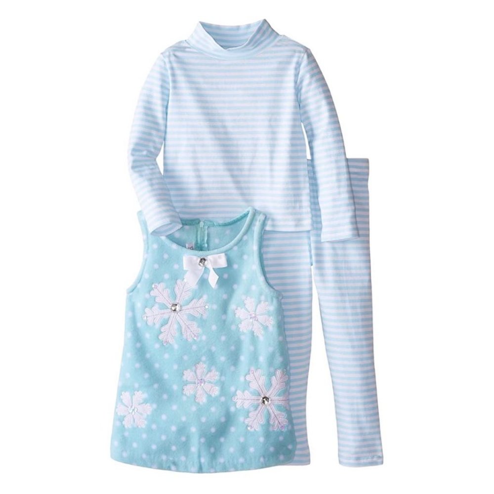 🎄🎁Girls Christmas Snowflake 3 pieces outfit new